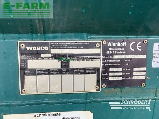 Cuba de purin - Wienhoff - 20000 liter | luftfedederung | 27 meter