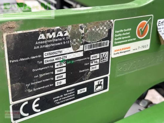 Cultivador - Amazone - cenius 4003 - 2tx