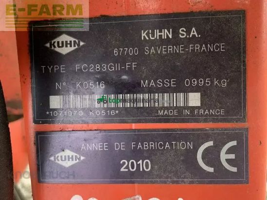 Cortacésped manual - Kuhn - fc 283 gii