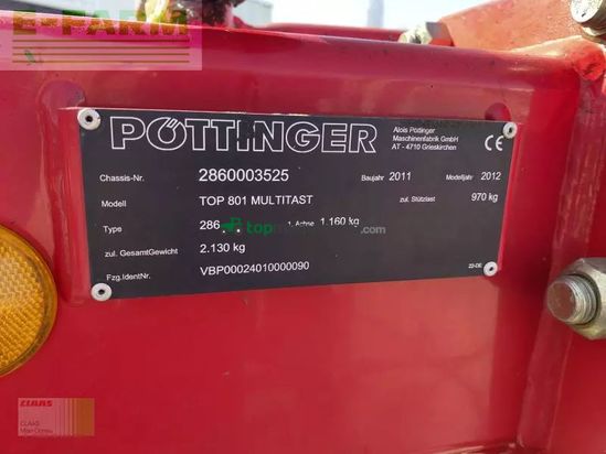 Rastrillo - Pöttinger - eurotop 801 a multitast