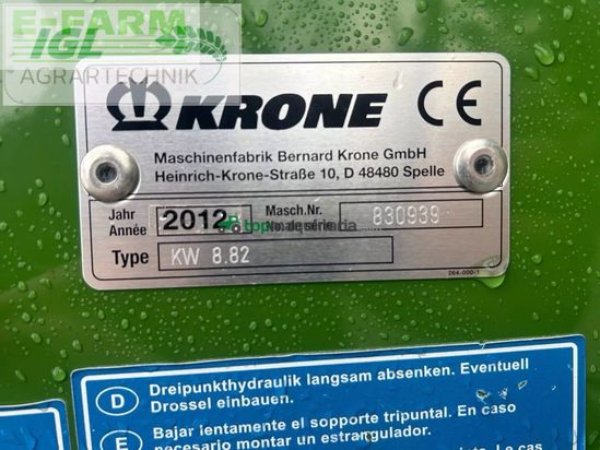 Henificador - Krone - kw 8.82/8