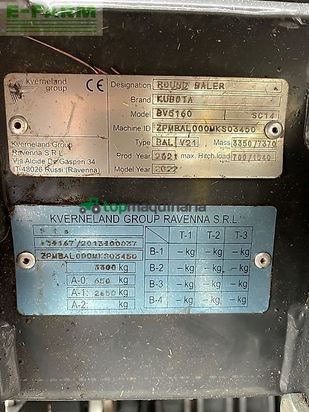 Empacadora gigant - Kubota - bv 5160 plus / vicon rv 5216