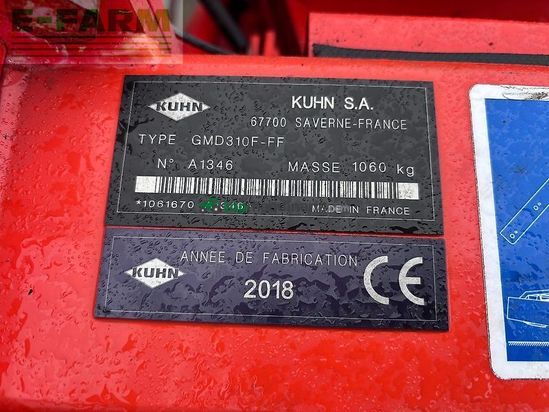 Cortacésped manual - Kuhn - gmd 310 f