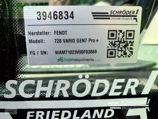 Tractor agrícola - Fendt - 728 vario gen7 profi plus ProfiPlus