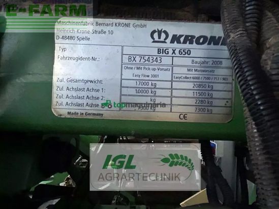 Cosechadora de Cereal - Krone - mercedes om 502 la