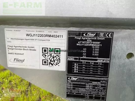 Cinta transportadora de forraje - Fliegl - asw 271 compact fox