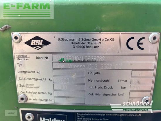 Cinta transportadora de forraje - Strautmann - giga vitesse cfs 3602 do