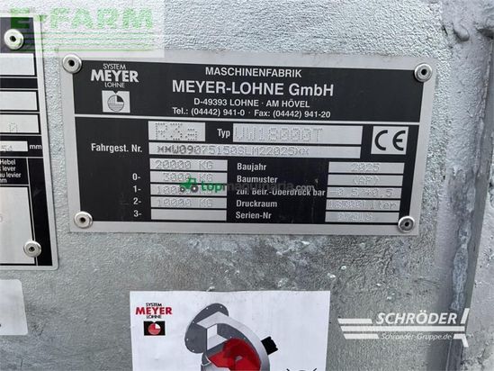 Cuba de purin - Meyer-Lohne - vw 18000 t