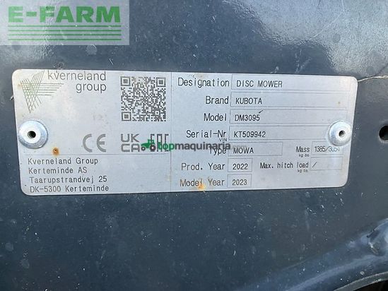 Cortacésped manual - Kubota - dm 3095