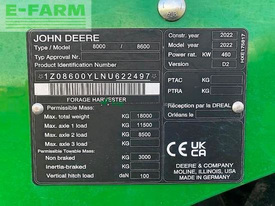 Cosechadora de Cereal - John Deere - 8600i
