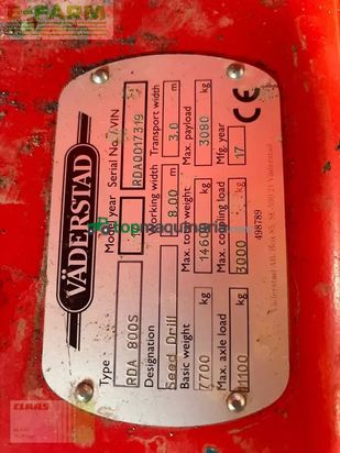 Sembradora - Väderstad - rapid rda 800 s