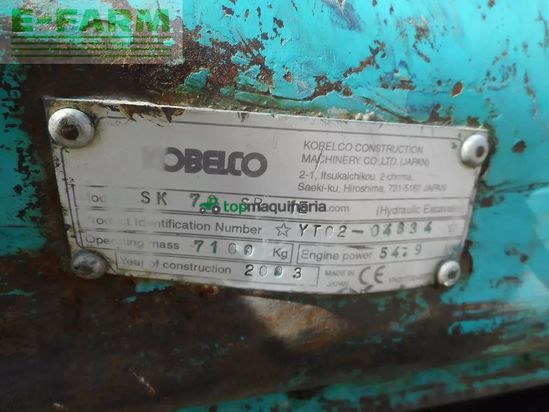Excavadora - Kobelco - sk 70 sr-1e ( 7.400kg )