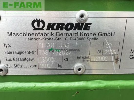 Cinta transportadora de forraje - Krone - titan r 48 gd
