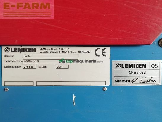 Grada rotativa - Lemken - saphir 7/300 dsb + zirkon 8/300