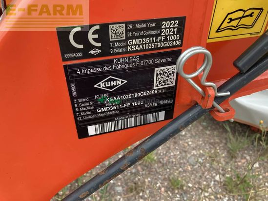 Cortacésped manual - Kuhn - faucheuse kuhn gmd 3511ff 1000