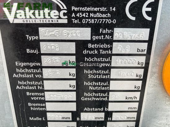 Cisterna - Vakutec - va-t 8300