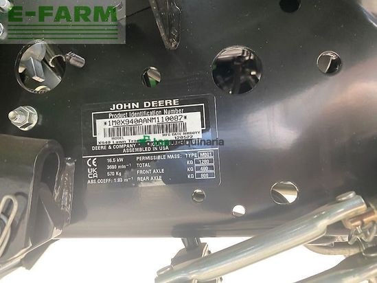 Tractor agrícola - John Deere - x940