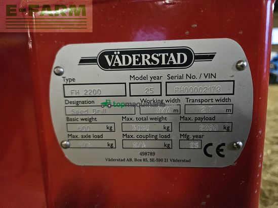 Sembradora monograno mecanica - Väderstad - fh 2200 fronttank