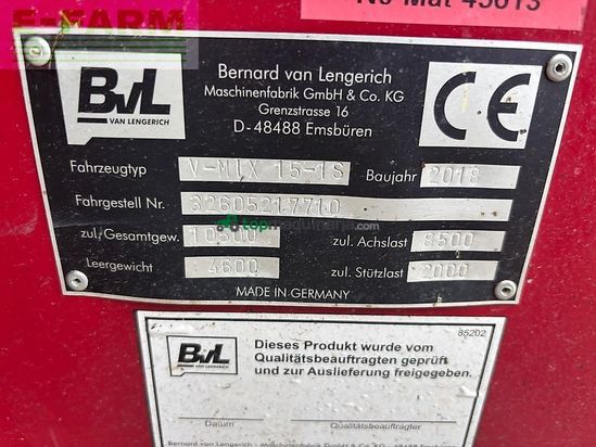 Remolqu esparcidor - BVL - v - mix 15 - 1s neue schnecke