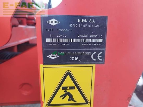 Cortacésped manual - Kuhn - fc 883 ff lift control