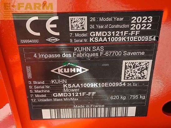 Cortacésped manual - Kuhn - mähwerk gmd 3121 f-ff