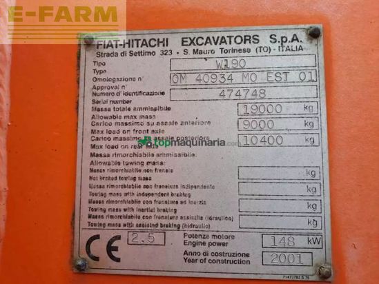 Minicargadora -  - hitachi w 190