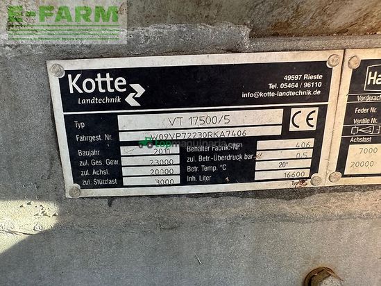 Cuba de purin - Kotte - vt 17500 bomech