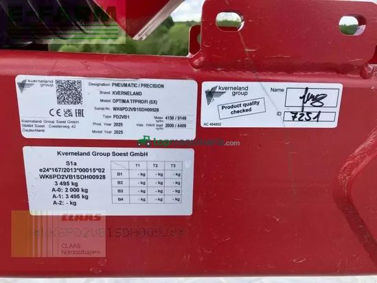 Sembradora monograno mecanica - Kverneland - optima tf profi