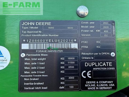 Cosechadora de Cereal - John Deere - 8600i prodrive 40km/h