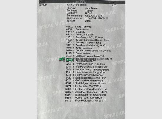 John Deere 6155R (SH3461369503)