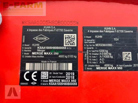 Rastrillo - Kuhn - merge maxx 950