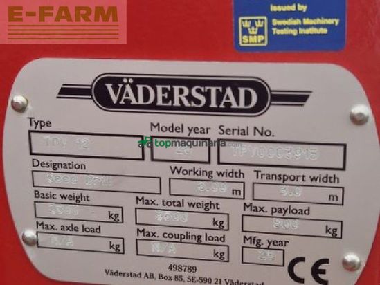 Sembradora - Väderstad - tempo v tpv 12