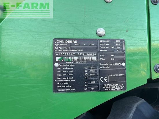 Cosechadora de Cereal - John Deere - 8700i prodrive 40km/h