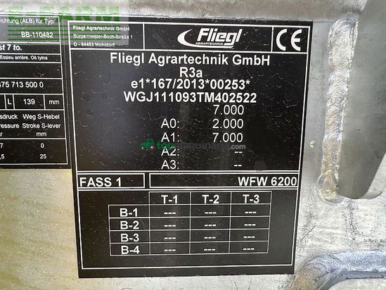 Cuba de purin - Fliegl - wfw 6200 jumbo turbo wasser