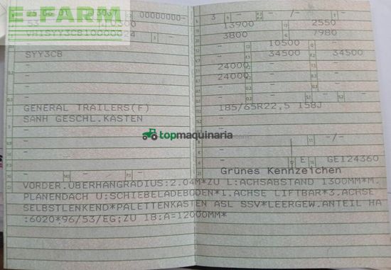 Remolqu agrícola -  - general trailers schubtrailer