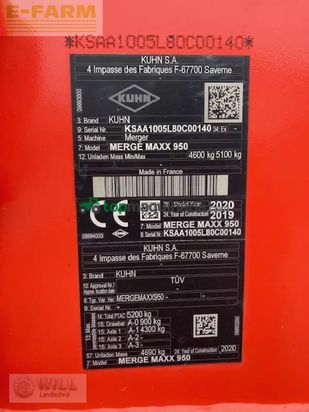 Rastrillo - Kuhn - merge maxx 950