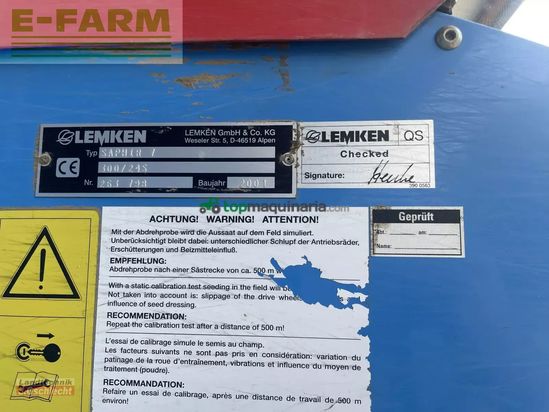Combinado de siembra - Lemken - zirkon 7/300 + saphir 7/300