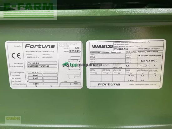 Volquet - Fortuna - ftm 180/5.6 40km/h