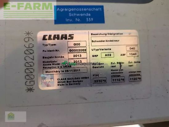 Rastrillo - Claas - liner 1650 twin