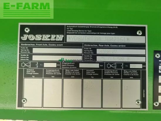 Remolqu agrícola - Joskin - wago trp10000t21