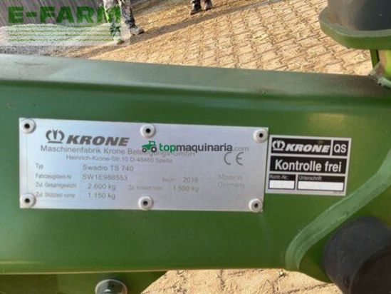 Henificador - Krone - swadro ts 740