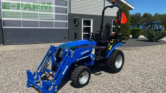 Tractor agrícola - Solis - h26 hst med frontlæsser og gardenpro dæk