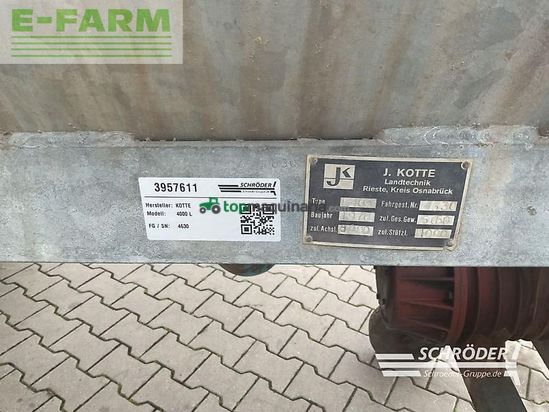 Cuba de purin - Kotte - 4000 l güllewagen / wasserfass