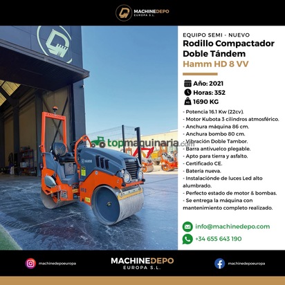 Rodillo compactador HAMM HD 8 VV