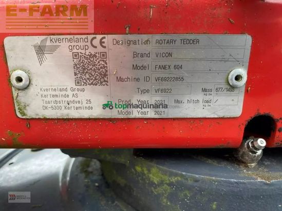 Henificador - Vicon - fanex 604