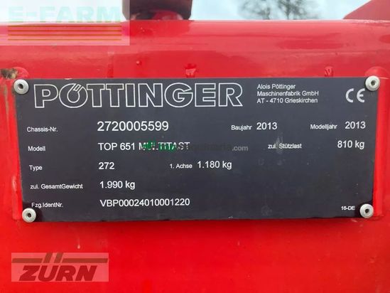 Rastrillo - Pöttinger - eurotop 651 a multitast