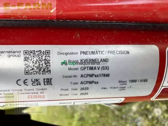 Sembradora monograno mecanica - Kverneland - optima v sx - 6 reihen