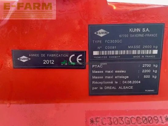 Cortacésped manual - Kuhn - fc 303 gc
