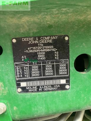 Tractor agrícola - John Deere - 6250 r