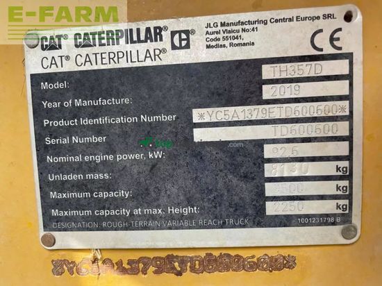 Telescopica - Caterpillar - th357dag performance